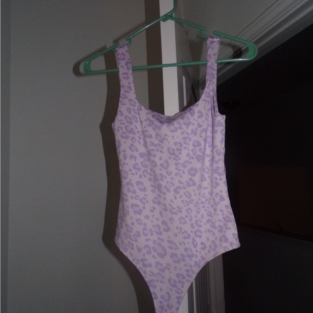 Purple Leopard Print Kids One Piece